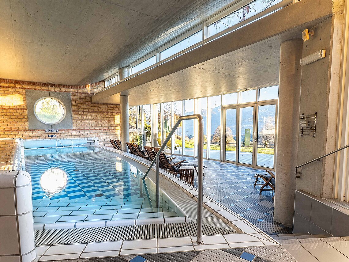 The indoor pool at the Hotel Garni & Spa Ramsauhof.