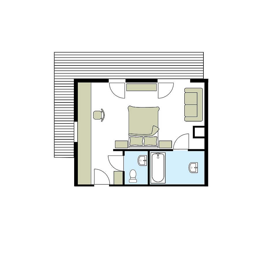 Ramsauhof double room Ritti's room plan